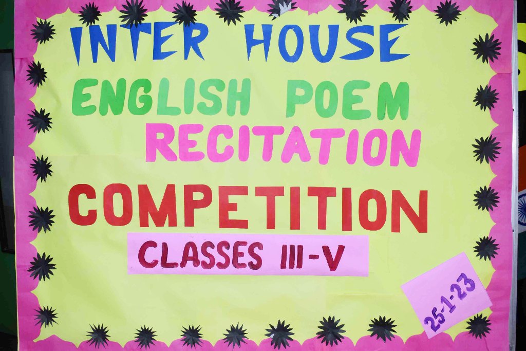 Interhouse English Poem Recitation Competition Class III- V