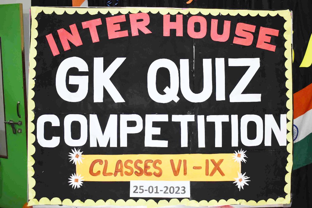 Interhouse GK Quiz Competition class VI – X